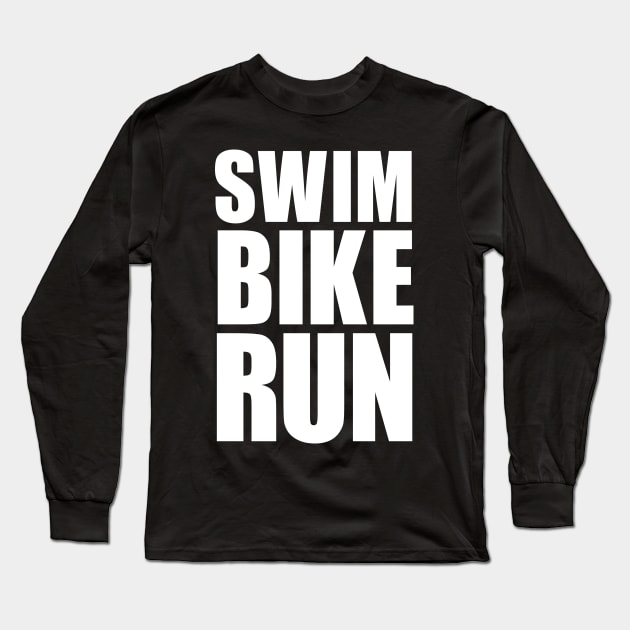 SWIM BIKE RUN TRIATHLON KONA Long Sleeve T-Shirt by ndnc